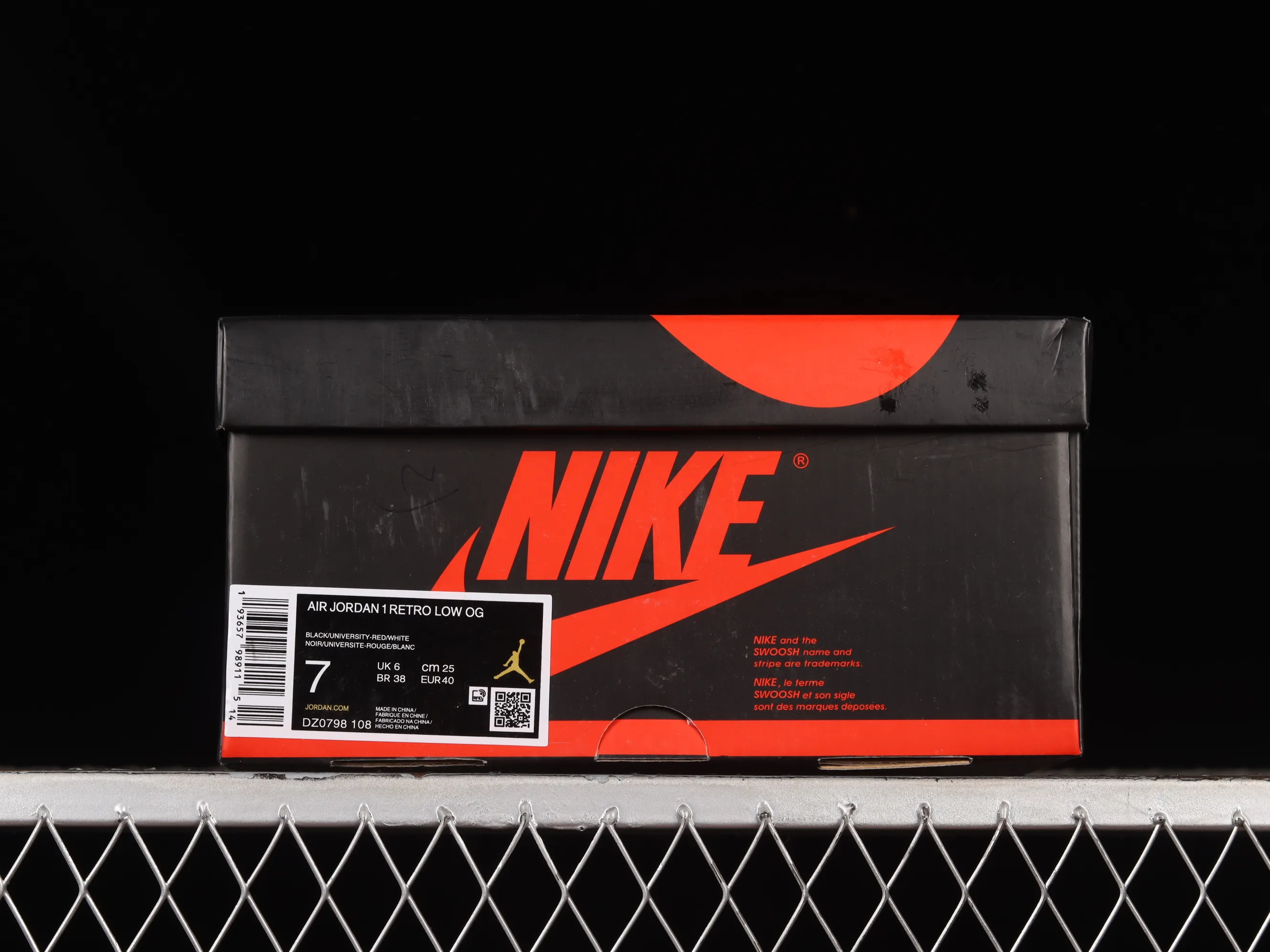 All categories Air Jordan Jordan series basketball shoes Air Jordan 1 Low Z version Air Jordan 1 Low AJ1 Joe 1 black and white red burst pattern low-top cultural basketball shoes DZ0798-108